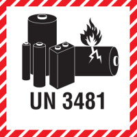 DR-Label Hinweisetikett Batterielabel 100 x 100 mm (B x...