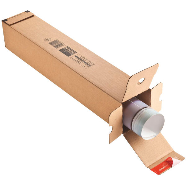 ColomPac® Versandhülse 10,8 x 10,8 x 100,8 cm (B x H x L) mit Haftklebung Kraftliner Wellpappe braun