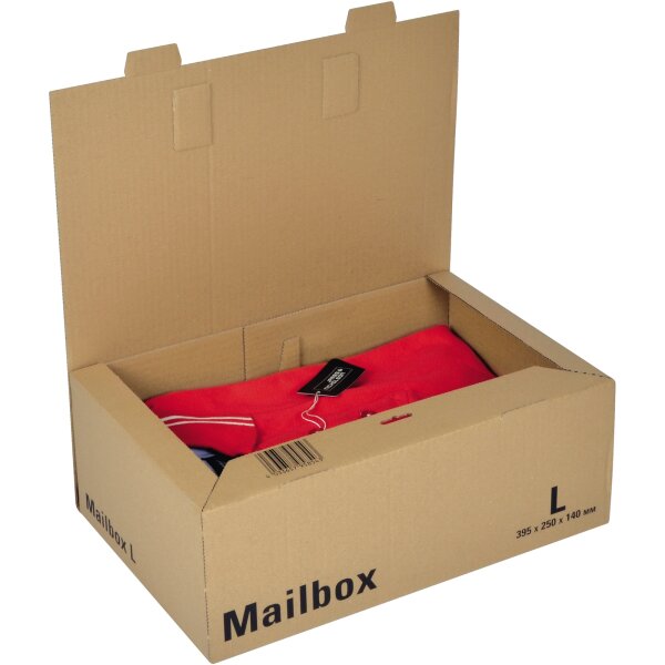 ColomPac® Versandkarton Mailbox L Innenmaße: 39,5 x 14 x 25 cm (B x H x T) Außenmaße: 40 x 14,4 x 26,4 cm (B x H x T) Wellpappe 1-wellig braun