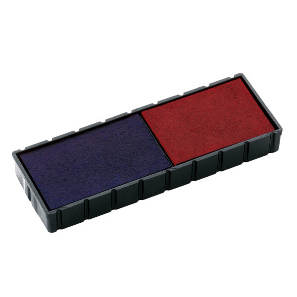 COLOP® Stempelersatzkissen E12/2 COLOP® Mini-Dater S 120/WD, S 120/P 47 x 10 mm (B x H) dokumentenecht blau/rot 2 St./Pack.