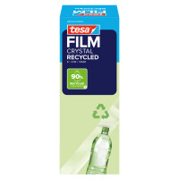 tesa® Klebefilm tesafilm® CRYSTAL RECYCLED 19 mm x 33 m (B x L) einseitig klebend ohne Lösungsmittel Acrylat transparent 8 St./Pack.