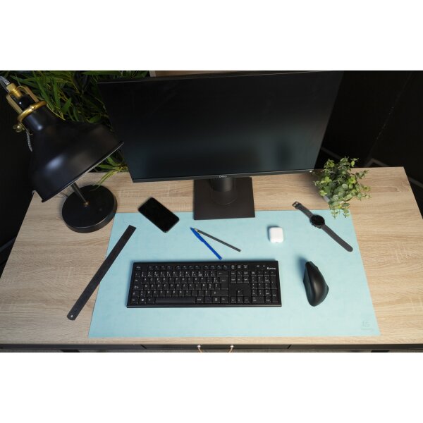 Exacompta Schreibunterlage Home Office 80 x 40 cm (B x H) ohne Kalender Polyurethan tropisch/blaugrün