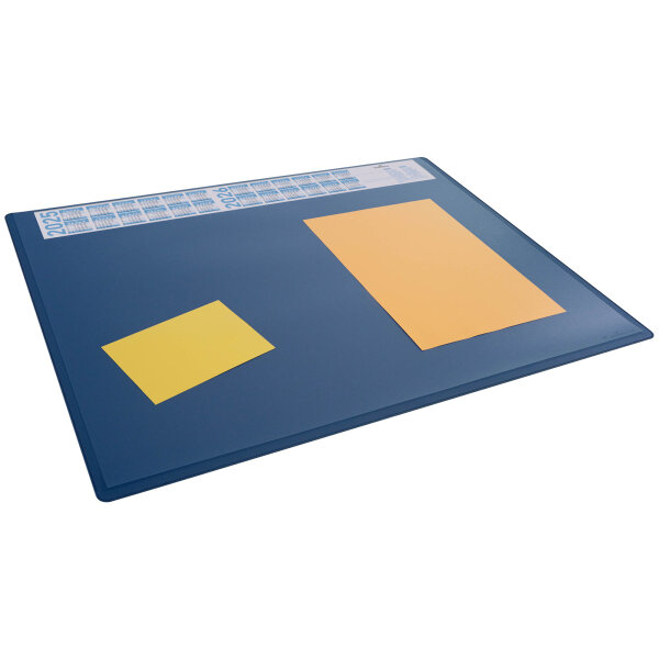 DURABLE Schreibunterlage 65 x 50 cm (B x H) mit Kalender 4 Jahre Polypropylen dunkelblau
