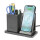 Deflecto® Tischorganizer 19,8 x 13,2 x 9,8 cm (B x H x T) inkl. Qi-Ladefunktion PU-Leder schwarz