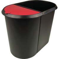 helit Papierkorb the double 27 x 34,8 x 44 cm (B x H x T)...