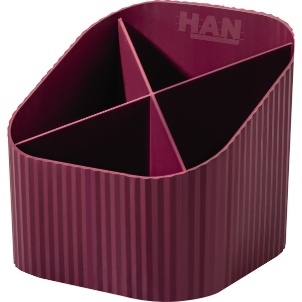 HAN Stifteköcher KARMA 11,1 x 10,5 x 11,1 cm (B x H x T) Kunststoff, 80-100 % Rezyklat rot