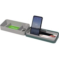 helit Tischorganizer the companion 22,5 x 5,6 x 10 cm (B x H x T) nicht gefüllt Kunststoff grün/grau