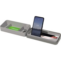 helit Tischorganizer the companion 22,5 x 5,6 x 10 cm (B x H x T) nicht gefüllt Kunststoff lichtgrau/grau