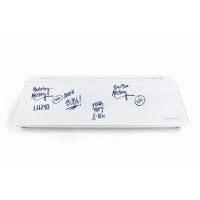 magnetoplan® Memoboard Desk-Organizer 42 x 5,6 x 18 cm (B x H x T) inkl. schwarzer Boardmarker mit Löschfunktion ABS Kunststoff/Glas weiß
