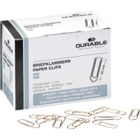 DURABLE Büroklammer spitze Form 26mm Metall kupfer...
