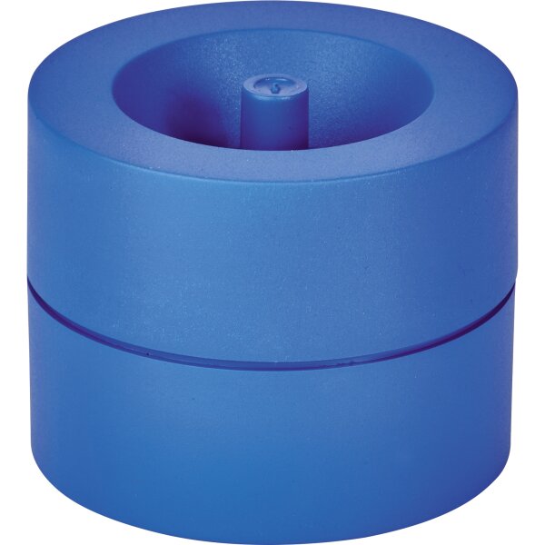 MAUL Klammernspender MAULpro 7,3 x 6 cm (Ø x H) mit Klammer Kunststoff, 85 % recycelt blau