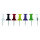 ALCO Pinnwandnadel 9 x 12 mm (Ø x L) Kunststoff farbig sortiert 20 St./Pack.