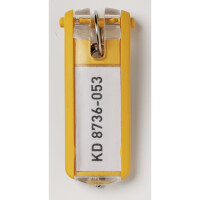 DURABLE Schlüsselanhänger KEY CLIP 24 x 68 x 15 mm (B x H x T) Kunststoff gelb 6 St./Pack.