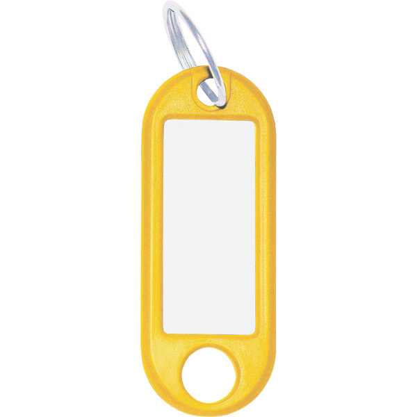 WEDO® Schlüsselanhänger 52 x 21 x 3 mm (B x H x T) Ring Kunststoff gelb 100 St./Pack.