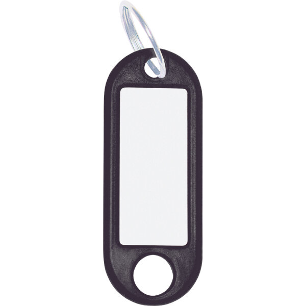 WEDO® Schlüsselanhänger 52 x 21 x 3 mm (B x H x T) Ring Kunststoff schwarz 100 St./Pack.