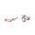 WEDO® Schlüsselanhänger 52 x 21 x 3 mm (B x H x T) S-Haken Kunststoff orange 100 St./Pack.