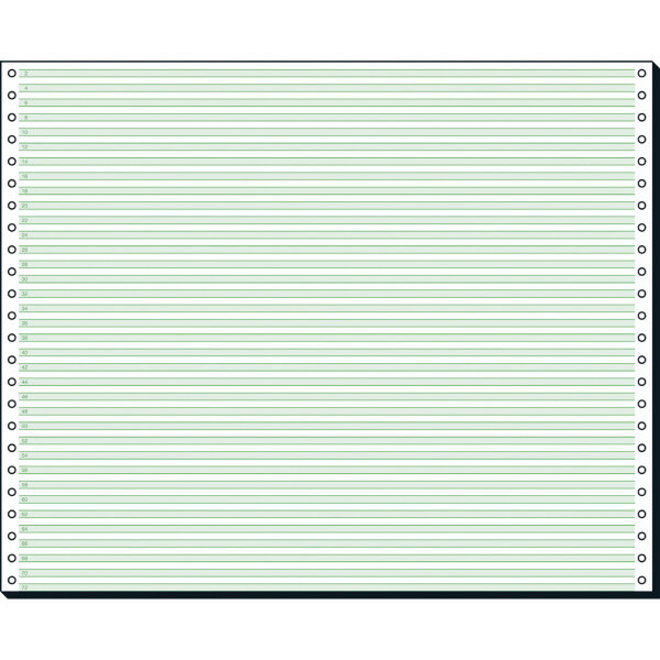 Soennecken Computerpapier DIN A3 quer grüne Leselinien 60g/m² elementar chlorfrei gebleicht, holzfrei weiß 2.000 Bl./Pack.