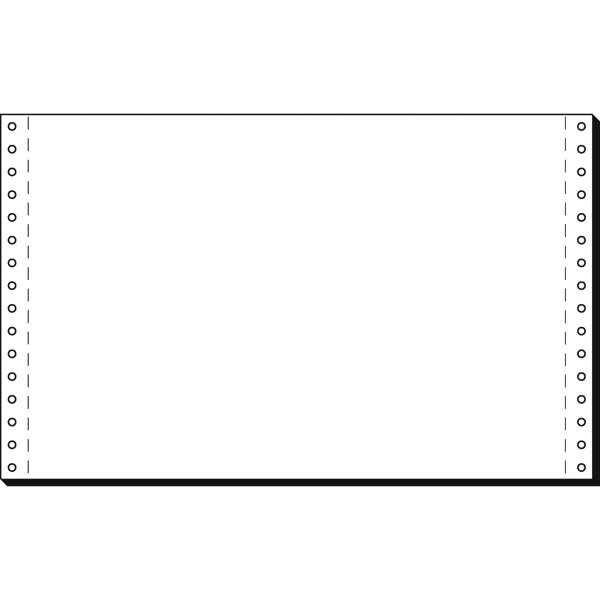 SIGEL Computerpapier DIN A4 quer blanko 60g/m² elementar chlorfrei gebleicht, holzfrei Längsperforation weiß 2.000 Bl./Pack.