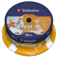 Verbatim DVD-R 120min 4,7Gbyte 16x 25 St./Pack.