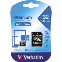 Verbatim Speicherkarte microSDHC Class 10, UHS-1 32Gbyte