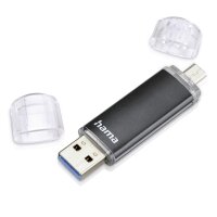 Hama USB-Stick Laeta Twin USB-A 3.0 64Gbyte schwarz