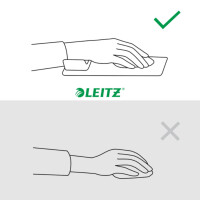 Leitz Mauspad Ergo 20,5 x 2,5 x 27,5 cm (B x H x T) Stahl/ABS Kunststoff/TPE Kunststoff/Polypropylen samtgrau