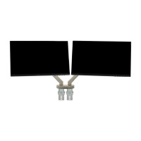 BakkerElkhuizen Monitorschwenkarm BE Flexible Dual 2 x 2-10kg Aluminium/Stahl/Kunststoff weiß/hellgrau