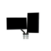BakkerElkhuizen Monitorschwenkarm BE Flexible Dual 2 x 2-10kg Aluminium/Stahl/Kunststoff schwarz
