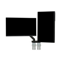 BakkerElkhuizen Monitorschwenkarm BE Flexible Dual 2 x 2-10kg Aluminium/Stahl/Kunststoff dunkelgrau/schwarz