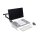 BakkerElkhuizen Konzepthalter FlexDesk 640 ComfortRead DIN A3 höhenverstellbar ohne Neigungsverstellung mit verstellbarem Zeilenzeiger Acryl transparent/hellgrau