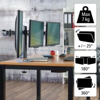Hama Monitorschwenkarm FULLMOTION 139,4 x 40,43 x 17,49 cm (B x H x T) 3 x 7kg Stahl schwarz