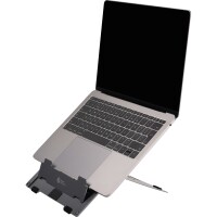 BakkerElkhuizen Notebookständer Ergo-Q 160 höhenverstellbar Aluminium dunkelgrau