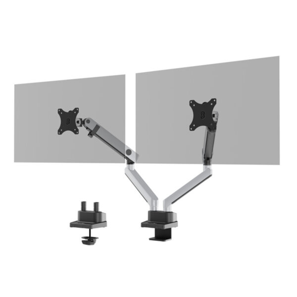 DURABLE Monitorschwenkarm SELECT PLUS 2 x 8kg Aluminium/Kunststoff/Stahl silber