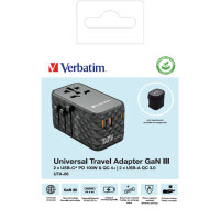 Verbatim Reisenetzteil GaN III UTA-06 100-250V...