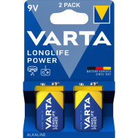 Varta Batterie Power E-Block 6LR61 Alkaline 580 mAh 9V 2...