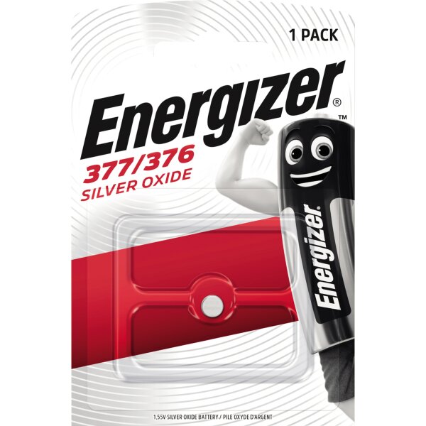 Energizer® Knopfzelle 377/376 Silberoxid 24 mAh 1,55V