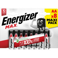 Energizer® Batterie Max® AA/Mignon LR6 Alkaline 2.550 mAh 1,5V 8 St./Pack.