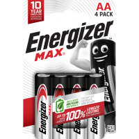 Energizer® Batterie Max® AA/Mignon LR6 Alkaline 2.550 mAh 1,5V 4 St./Pack.