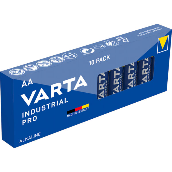Varta Batterie INDUSTRIAL PRO AA/Mignon LR6 Alkaline 2.960 mAh 1,5V 10 St./Pack.