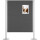 magnetoplan® Präsentationswand SET 1 134,5 x 180 x 44 cm (B x H x T) inkl. 2 Achtkantsäulen grau