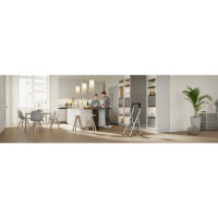 Hailo Stehleiter K75 ComfortLine 2,47m Stahl weiß