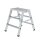 MUNK Trittleiter 79 x 59 cm (B x T) 150kg Aluminium alu 2 x 3 Stufen