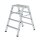 MUNK Trittleiter 62 x 96 cm (B x T) 150kg Aluminium alu 2 x 4 Stufen