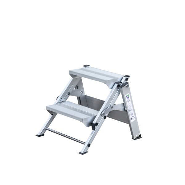 MUNK Trittleiter 55 x 54 cm (B x T) 150kg Aluminium alu 2 Stufen