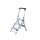 MUNK Trittleiter 55 x 126 x 82 cm (B x H x T) 150kg Aluminium alu 3 Stufen