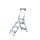 MUNK Trittleiter 57 x 148 x 110 cm (B x H x T) 150kg Aluminium alu 4 Stufen