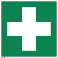 Hinweisschild 20 x 20 cm (B x H) E003 Erste Hilfe Hart-PVC
