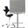 BakkerElkhuizen Tischtrennwand BE Safety Screens Side Panel 80 x 60 cm (B x H) 1cm Schallabsorberklasse: B schwer entflammbar 1,7kg grau