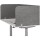 BakkerElkhuizen Tischtrennwand BE Safety Screens U-Shape 160 x 60 x 60 cm (B x H x T) 1cm Schallabsorberklasse: B schwer entflammbar 1,7kg PET, 100 % recycelt grau