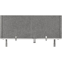BakkerElkhuizen Tischtrennwand BE Safety Screens U-Shape 160 x 60 x 80 cm (B x H x T) 1cm Schallabsorberklasse: B schwer entflammbar 1,7kg PET, 100 % recycelt grau